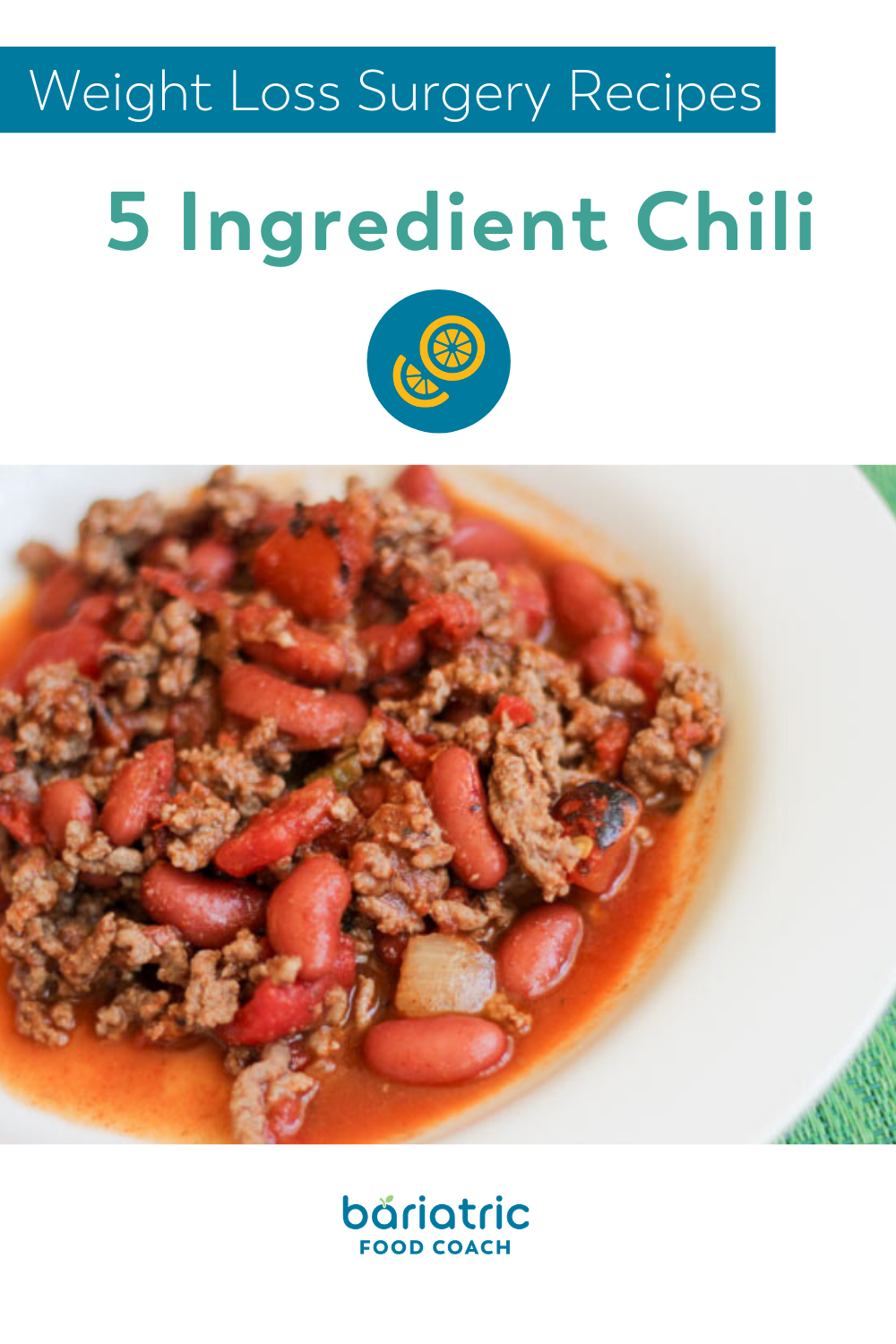 Easy 5 Ingredient Chili Bariatric Food Coach 2080