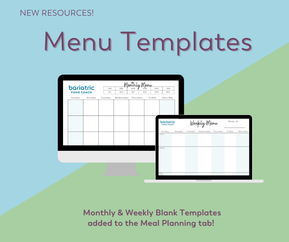 Free Meal Planning Templates for Bariatric Patients | Bariatric Food Coach